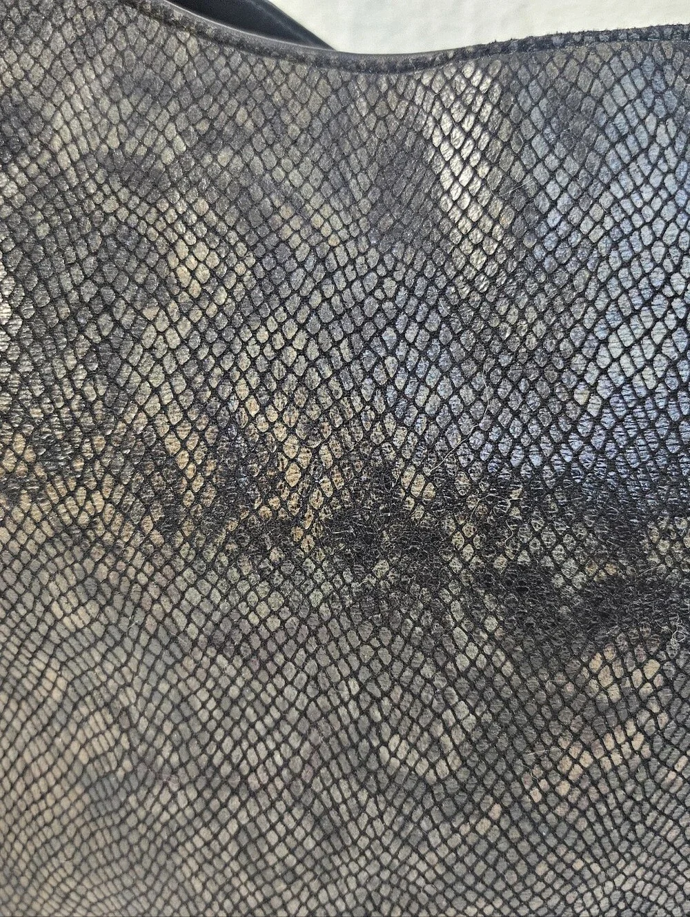 Y2K Style Python Embossed Hobo Bag